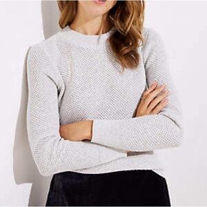 LOFT Stitchy Back Keyhole Sweater